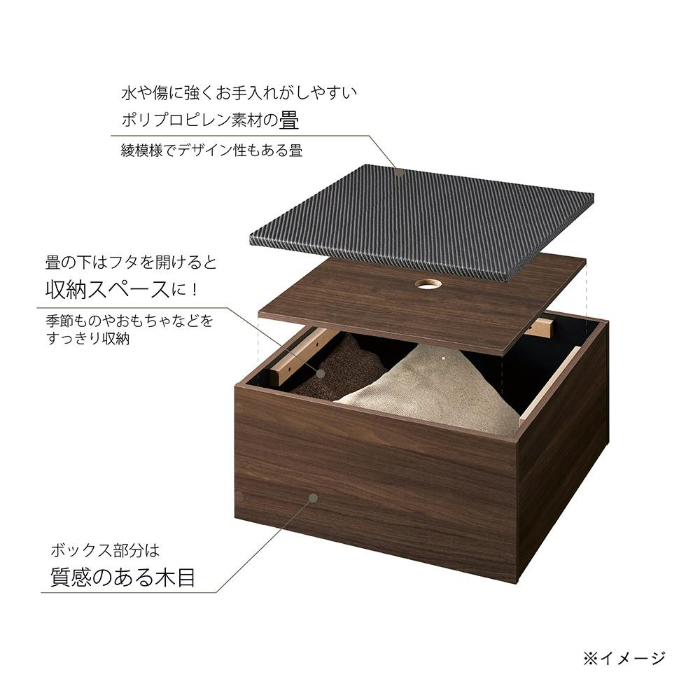 畳ユニットボックス 樹脂畳ユニットボックス（ロータイプ）（スツール/収納ベンチ