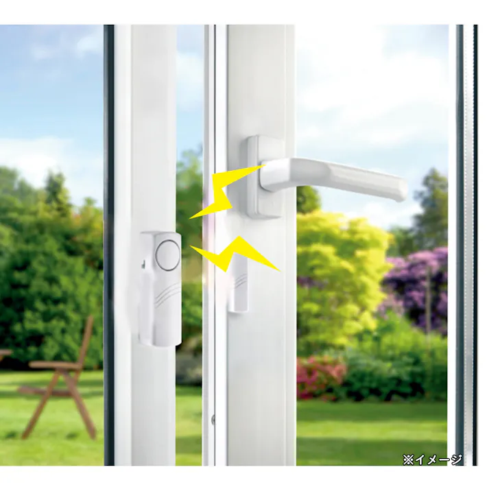 デジタルランド 防犯 ドア窓アラーム DL-1881 配線不要 取付簡単 窓・ドア開閉センサー感知 電池式