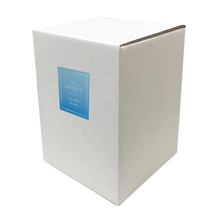 ガラスドームアレンジソレイユ/ターコイズ+ブルー