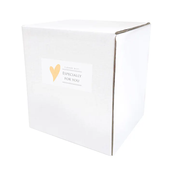 ガラスドームアレンジメントハート/オレンジ+ソーラ