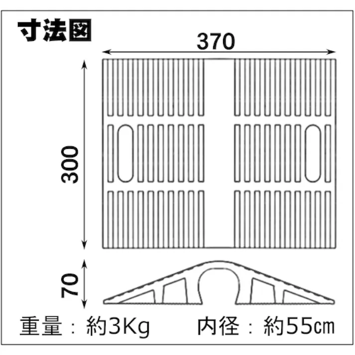【CAINZ-DASH】岩崎製作所 車両対応 ゴム製 ホース保護カバー 連結式ホースプロテクター (ホースブリッジ) 02HP050R【別送品】