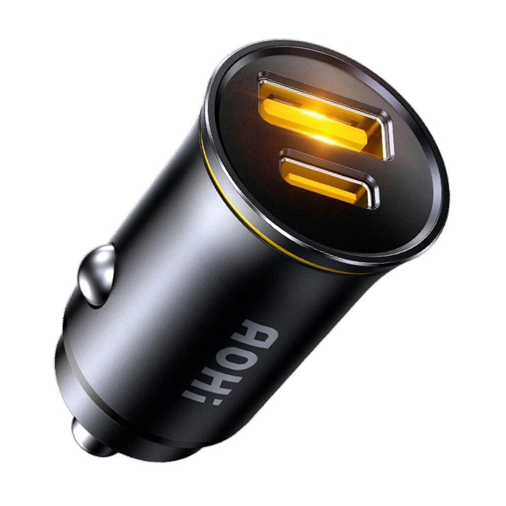 AOHI 車載PD充電器 USB-A Type-C 2ポート EN-AP65-BL