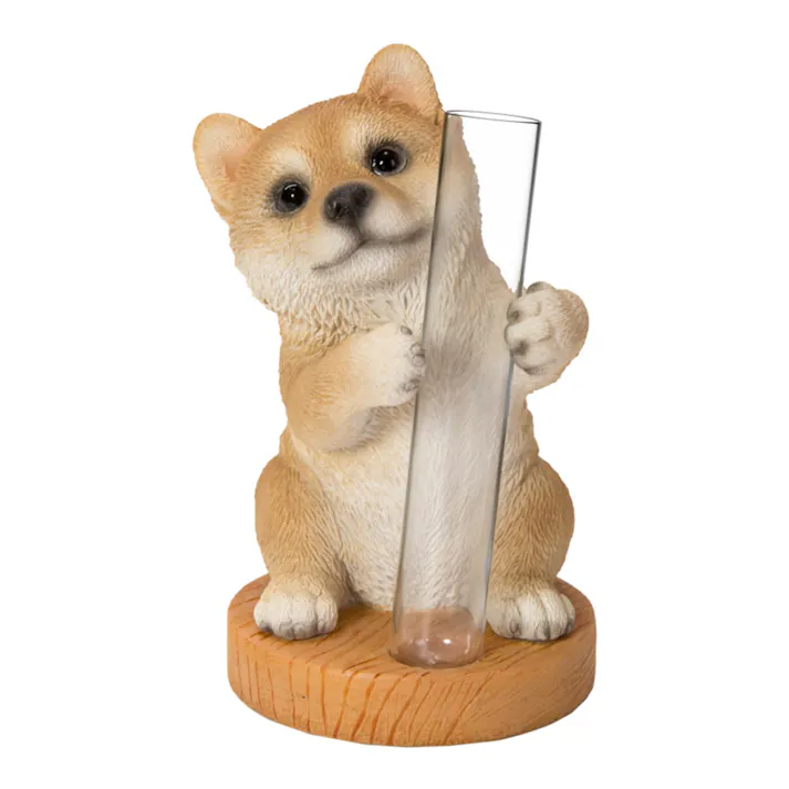 柴犬一輪挿し