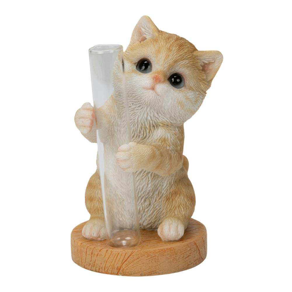 茶トラ猫一輪挿し