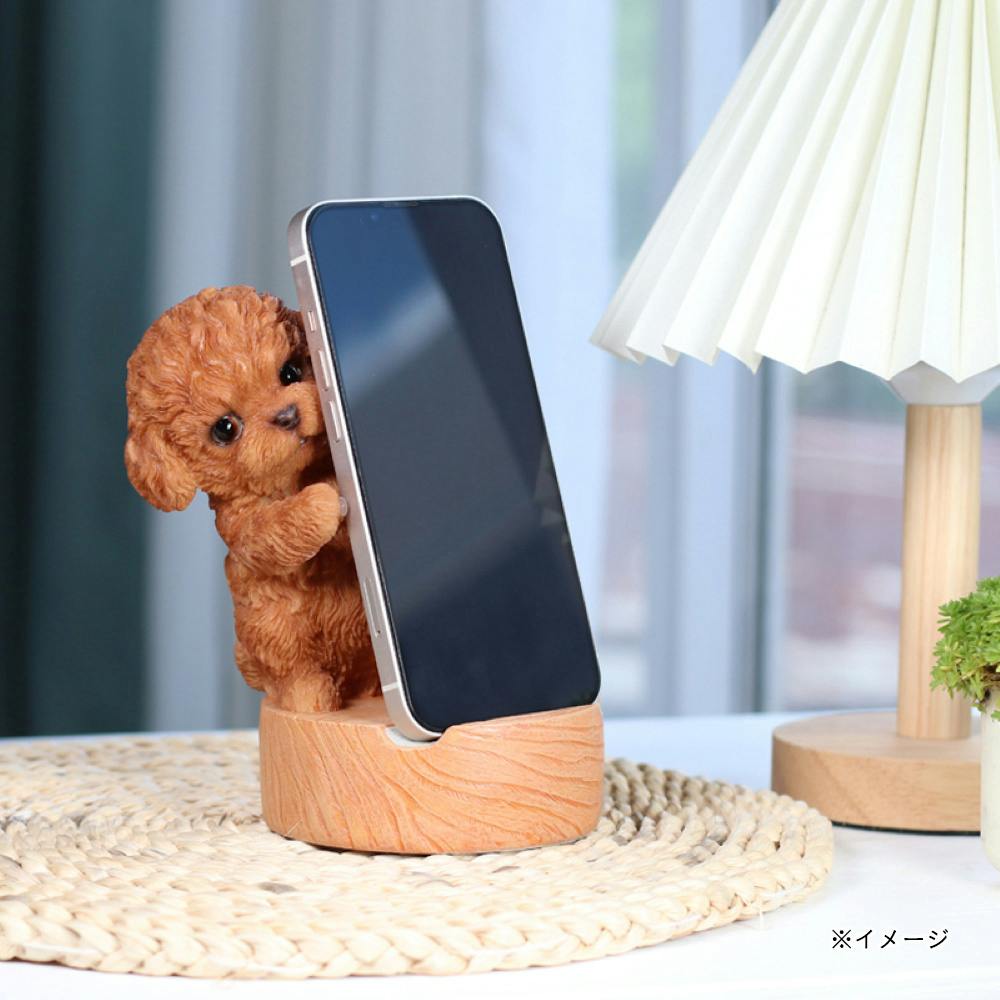スマホスタンド　プードル トイプードルレッドのスマホスタンド | 携帯・スマホグッズ 通販