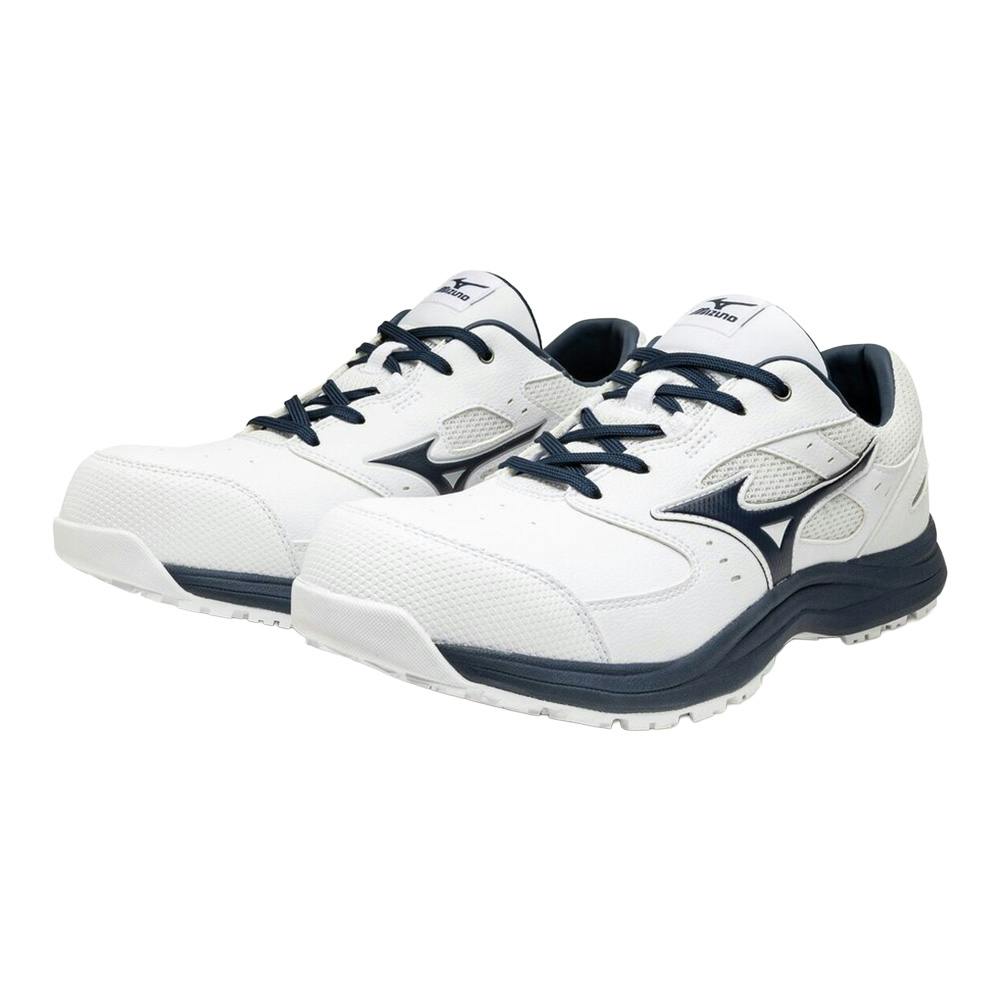 ミズノ 安全靴 オールマイティLSIII 11L F1GA260001 ホワイト×ネイビー 25.0cm