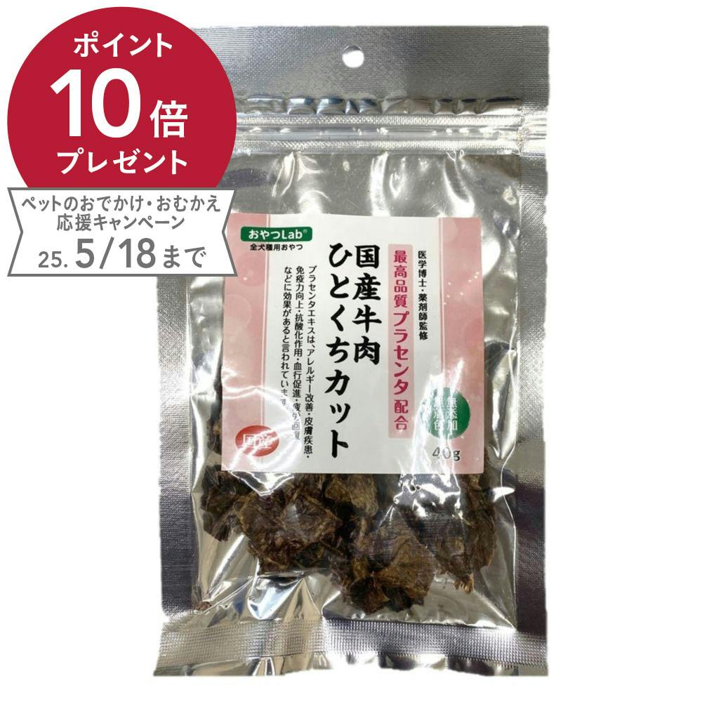 おやつLab プラセンタ配合 国産牛肉ひとくちカット 全犬種用おやつ 40g 素材(お肉・魚)おやつ おやつLab プラセンタ配合 国産牛肉ひとくちカット 全犬種用おやつ 40g 素材(お肉・魚)おやつ