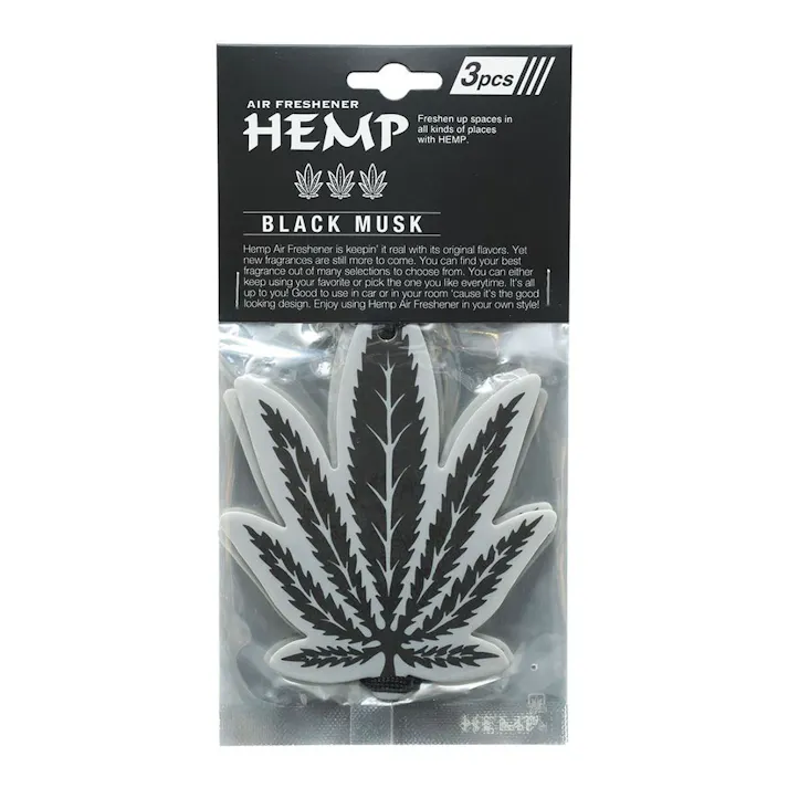 ニューアークス HEMP エアーフレッシュナー ブラックムスク NAX-052-002 3PCS