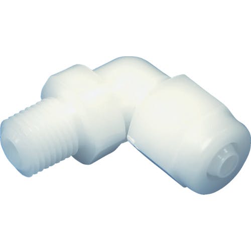 【CAINZ-DASH】アラム チューブ継手　ＦＵコネクター　ハーフエルボ　ポリプロピレン（白）（１７６８－０８）　適用チューブ径８×１２ｍｍ FHL0812R38PP【別送品】