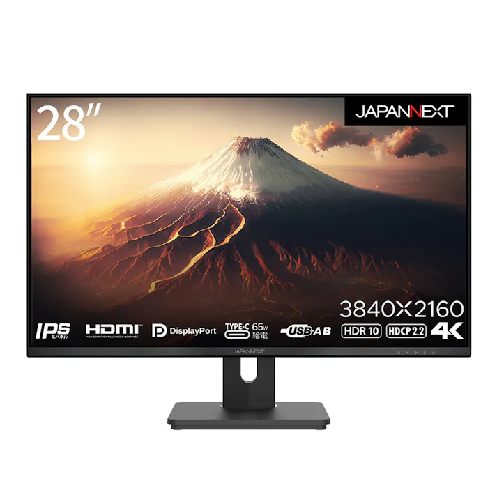 JAPANNEXT 28インチ IPS系液晶パネル搭載ディスプレイ JN-IPS282UHDR-C65W
