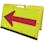 【CAINZ-DASH】仙台銘板 ソフトサインボード　蛍光黄色／赤プリズム反射（矢印板）６００×９００ 3095504【別送品】