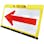 【CAINZ-DASH】仙台銘板 ソフトサインボード　白／赤プリズム反射（矢印板）Ｈ６００×Ｗ９００ｍｍ 3095507【別送品】