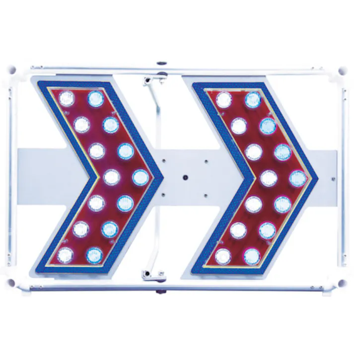 【CAINZ-DASH】仙台銘板 軽量型矢印板 LIGHT H400×W600mm 白/青LED 3093105【別送品】