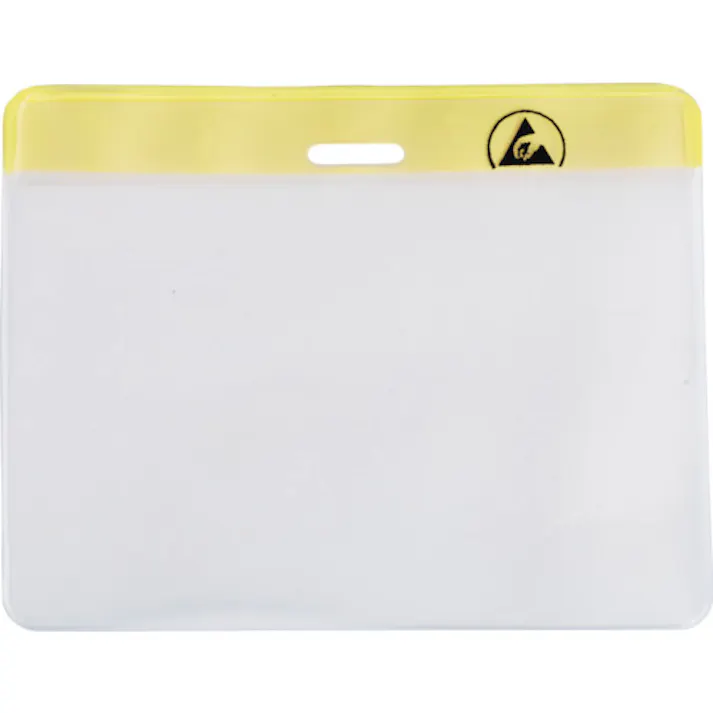 【CAINZ-DASH】DESCO JAPAN 静電対策ネームカードホルダー 横型 100X77mm 35015【別送品】