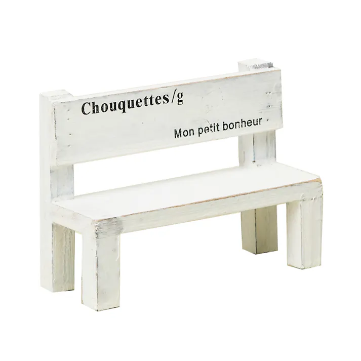 ミニチュアパーツ ベンチ ホワイト