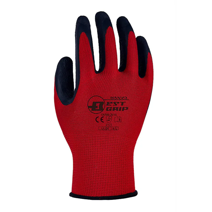 ベストグリップ 天然ゴム薄手手袋 M 1P レッド