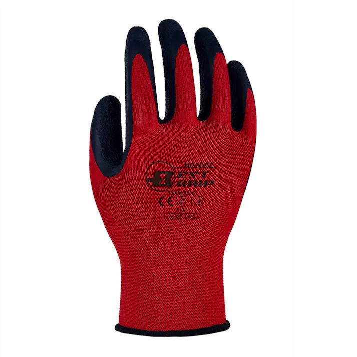 ベストグリップ 天然ゴム薄手手袋 L 1P レッド