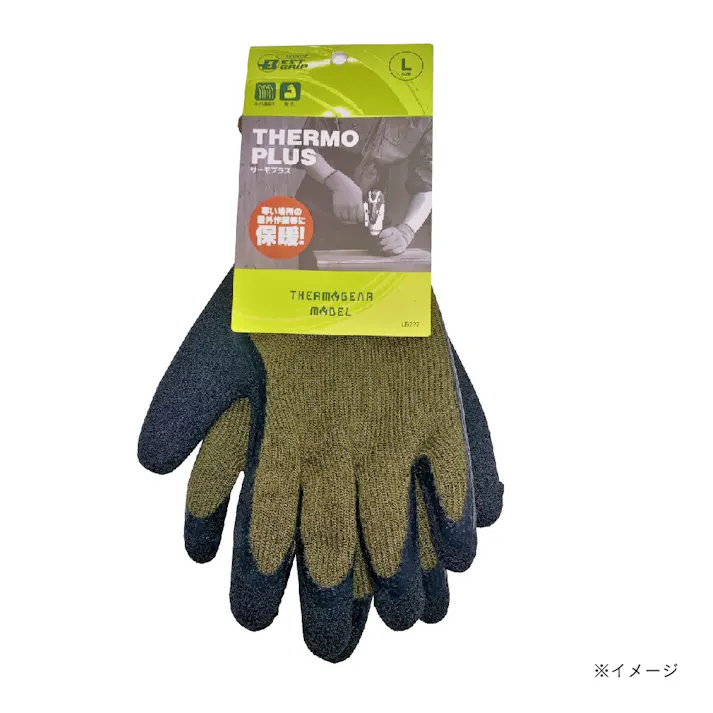 サーモプラス 防寒背抜き手袋 オリーブ LL 1双