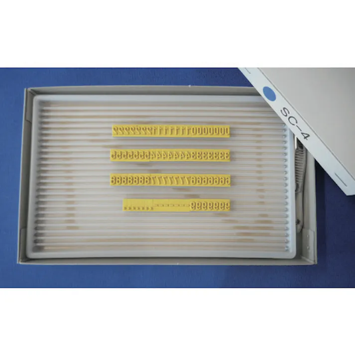 【CAINZ-DASH】山崎産業 フラットスタンプ・ロールマーカー用差替式ゴム活字 SC-4(Sタイプ・数字セット)(4mm) KJ-SC-04【別送品】