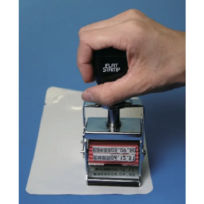 【CAINZ-DASH】山崎産業 フラットスタンプ・ロールマーカー用差替式ゴム活字 特注活字(8mm) 製造年月日 KJ-A-T082【別送品】