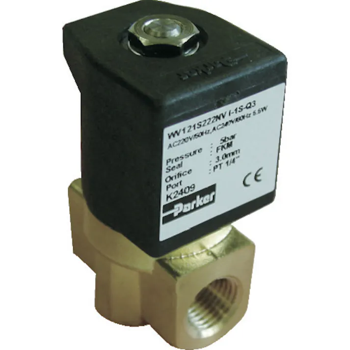 【CAINZ-DASH】Parker TAIYO 流体制御用直動形2ポートバルブ WV121S221NV-I-1S-C2-U【別送品】