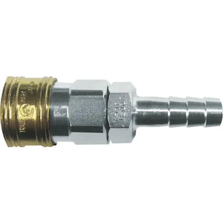 【CAINZ-DASH】ヤマトエンジニアリング 金属カップリング BLY-Cシリーズ カラーカップリングソケット(ホース取付用) イエロー 10個入 相手側ホースインチサイズ(インチ)1/4 BLY22-SH-Y【別送品】