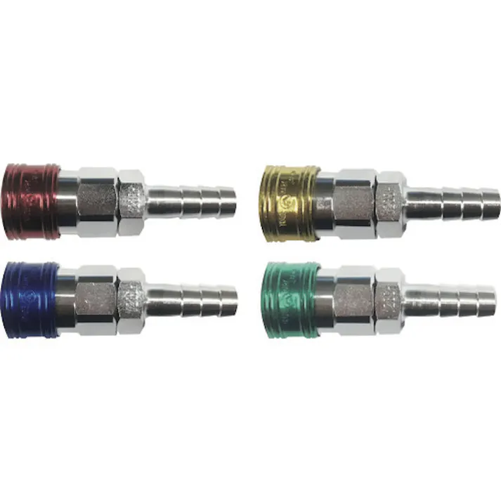 【CAINZ-DASH】ヤマトエンジニアリング 金属カップリング BLY-Cシリーズ カラーカップリングソケット(ホース取付用) ブルー 3個入 相手側ホースインチサイズ(インチ)1/2 BLY48-SH-B【別送品】