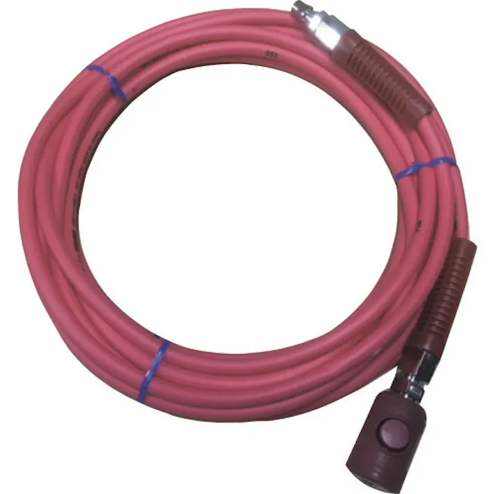 【CAINZ-DASH】ヤマトエンジニアリング PVCソフトブレードエアホース(ボタン式カップリング付) TAC85-10BT【別送品】