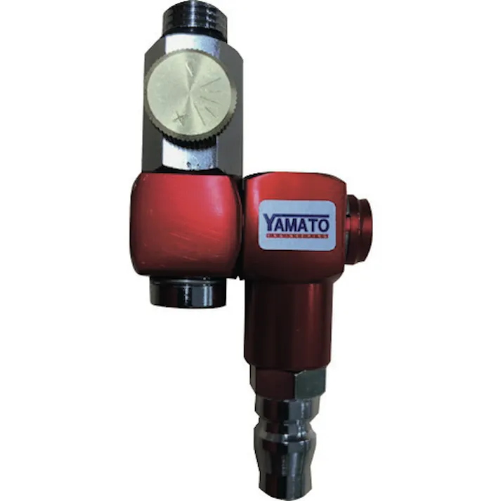 【CAINZ-DASH】ヤマトエンジニアリング 金属カップリング 流量調整付きスイベルコネクタプラグ 赤 相手側取付サイズG1/4 BLY20-PMFSWR-R【別送品】