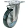 【CAINZ-DASH】ユーエイ キャスター事業部 プレート式 自在 キャスター ウレタン 車輪径200mm PMタイプ PMS型 取付寸法120×120(105×105) PMS-200UWBINJ【別送品】