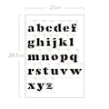 グラフィティーステンシル アルファベット FONT1-A4Sサイズ 小文字 SS-L1S-A4-SL(販売終了)