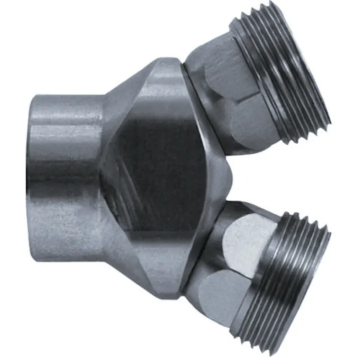 【CAINZ-DASH】ヒルトライン社 ステンレス製クーラントホース(1/4ホースシステム)用ジョイント Y型ジョイント 50° 1YV【別送品】