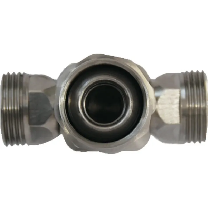 【CAINZ-DASH】ヒルトライン社 ステンレス製クーラントホース(1/4ホースシステム)用ジョイント T型ボールジョイント 1WV-2K【別送品】