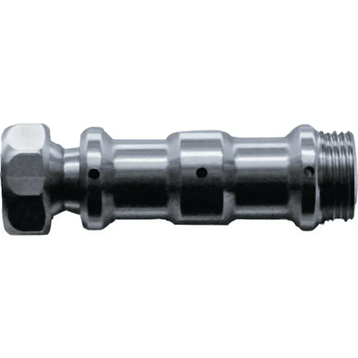 【CAINZ-DASH】ヒルトライン社 ステンレス製クーラントホース(1/4ホースシステム)用サイドノズル 51L×Φ1.6×穴数3 1DU-EL-3【別送品】