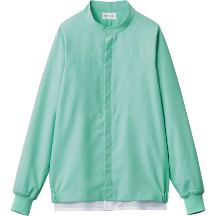 【CAINZ-DASH】サーヴォ 長袖ジャンパー 食品工場 白衣 衛生 グリーン 4L CD683-4L【別送品】