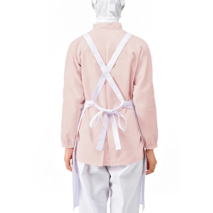 【CAINZ-DASH】サーヴォ エプロン 撥水 食品工場 厨房 業務用 ピンク F FBPU-1804-D1【別送品】