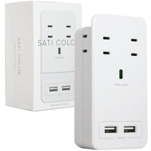 ファーゴ SATI COLOR AC4個口 4.2A USB ホワイト CT221WH タップ ファーゴ SATI COLOR AC4個口 4.2A USB ホワイト CT221WH タップ