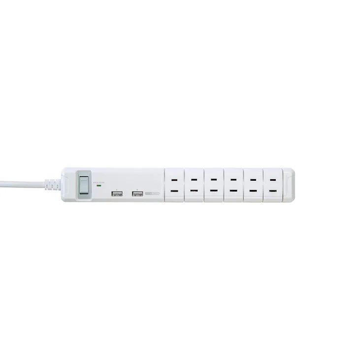 ファーゴ TAPKING USB AC12個口 3.4A USB 2ポート ホワイト PT60112WH