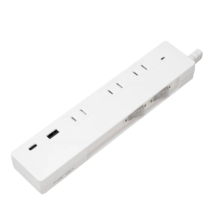 Type-Cポート付き電源タップ PD30W USB ホワイト PTC1337WH