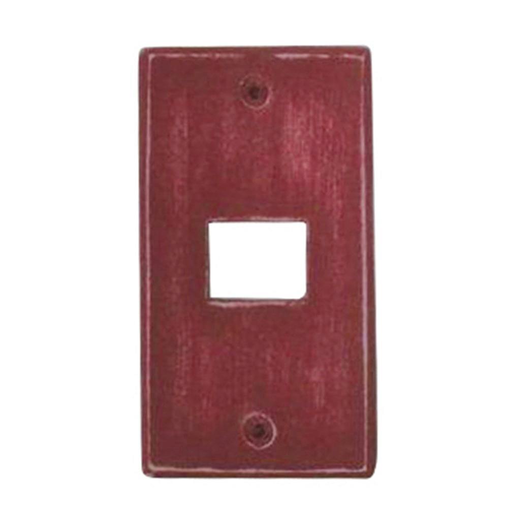 スイッチカバー 1穴 レッド(販売終了) | ねじ・くぎ・針金・建築