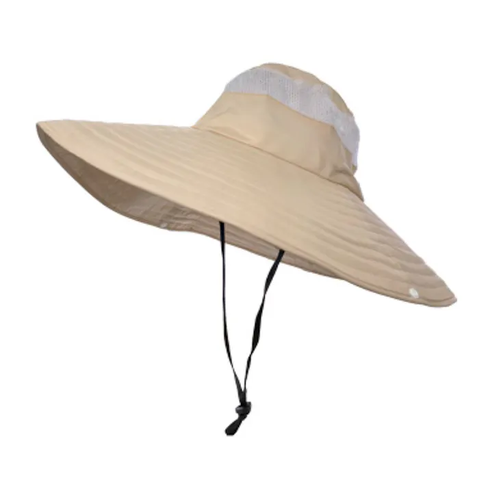 つば広日よけハット ベージュ