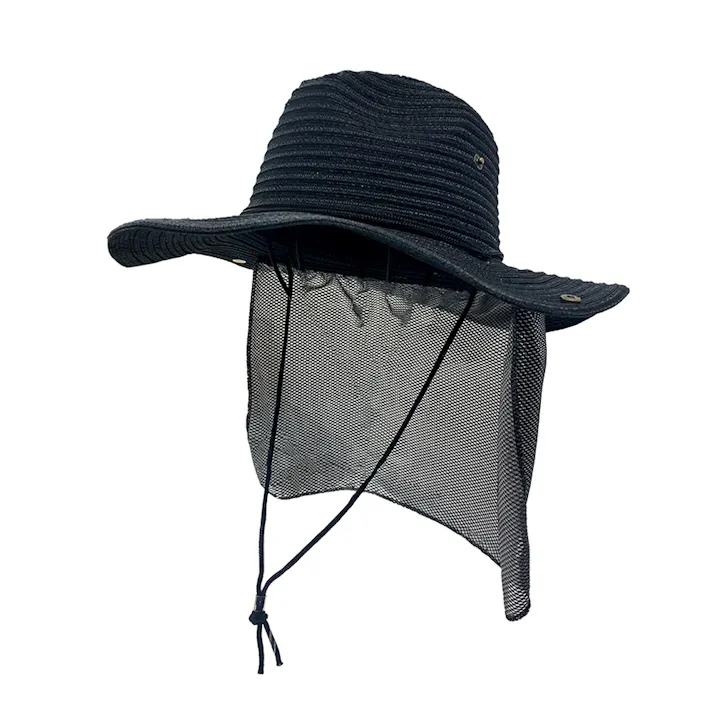 洗えるカウボーイハット メッシュ日よけ付き