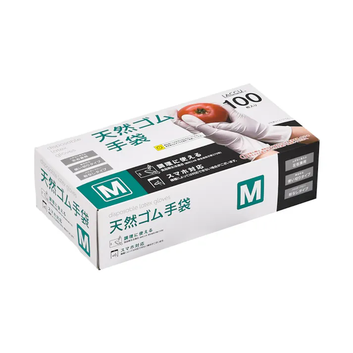 天然ゴムグローブ M 100枚入