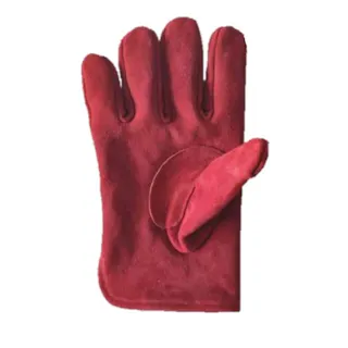 アウトドア牛革手袋 レッド L(販売終了)
