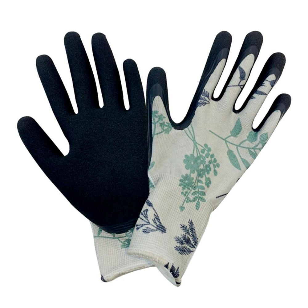 背抜き天然ゴムグローブ 花柄 S