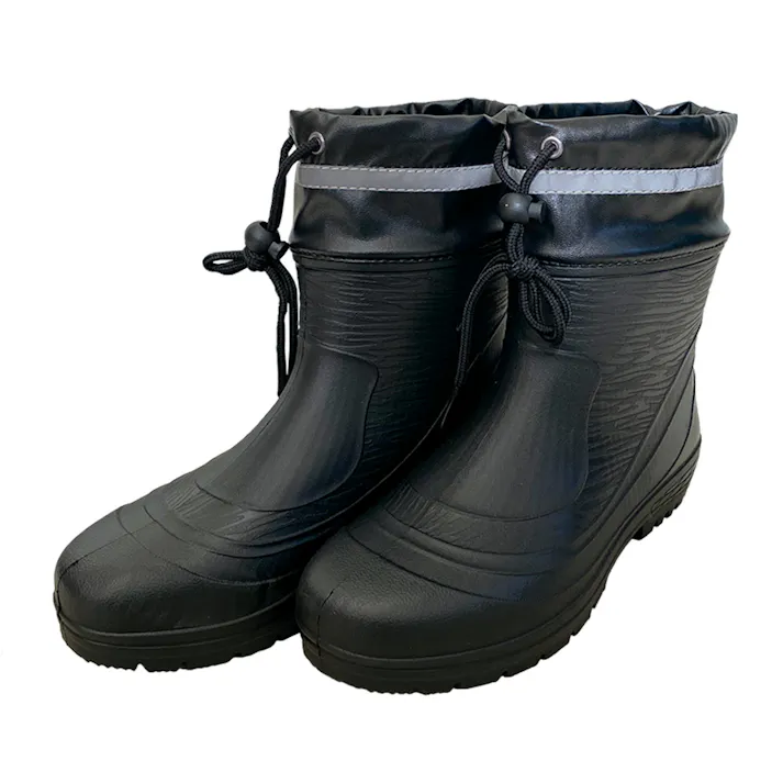 超軽量柔らかフィットショートブーツ ブラック M