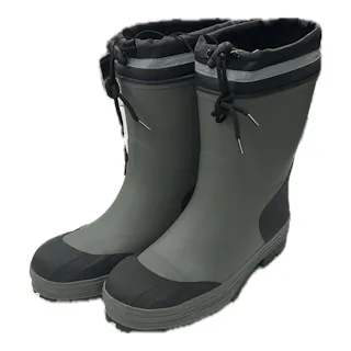 先芯入り紳士カバー付きショート長靴 グレー 3L 約28.0cm