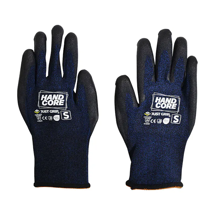 強グリップハイブリッド手袋 ダークブルー S
