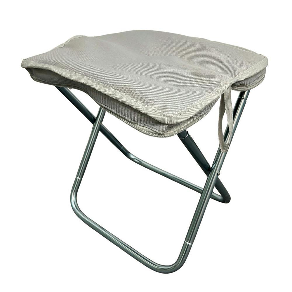 コンパクト折りたたみアルミチェア グレー