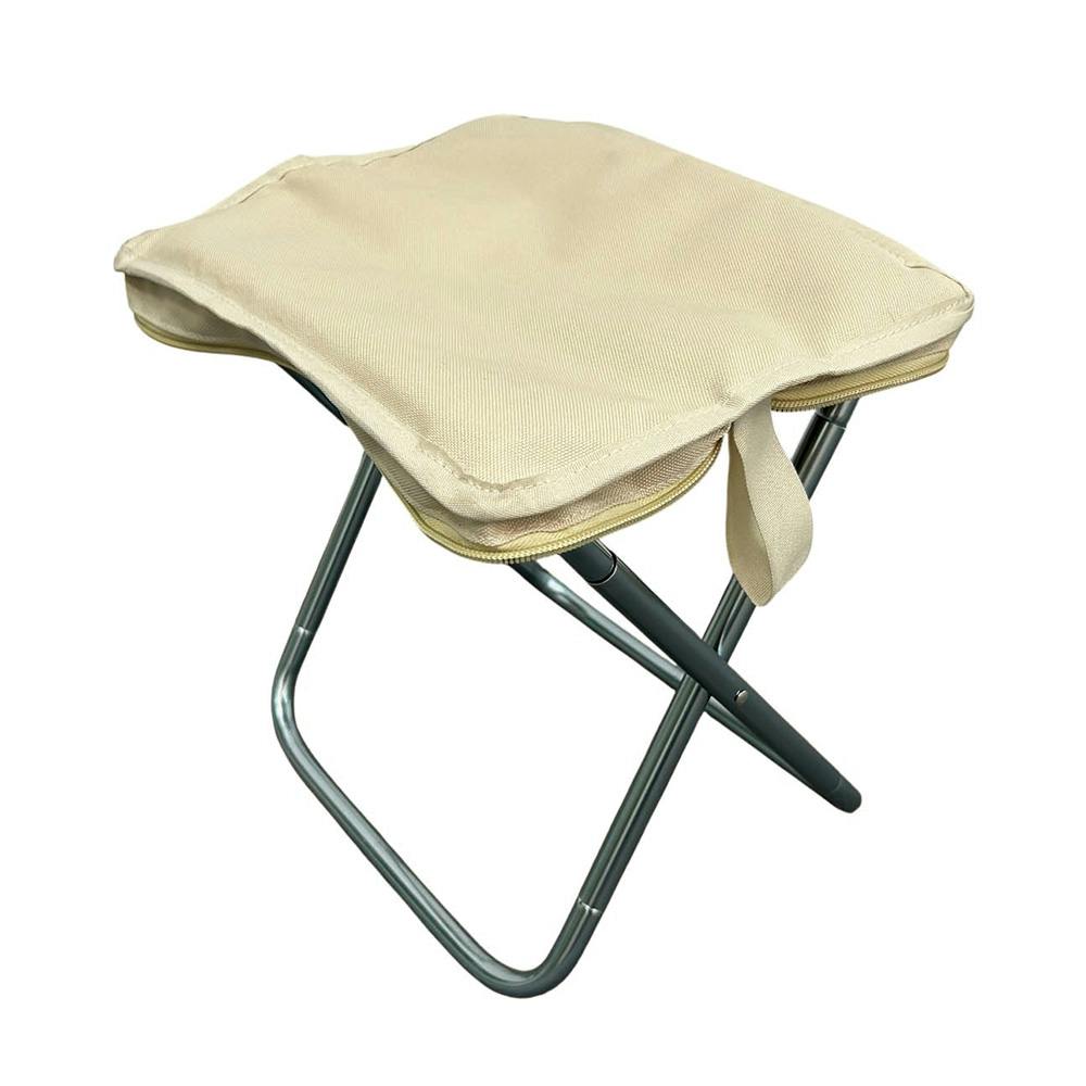 コンパクト折りたたみアルミチェア ショルダーバッグ式 ベージュ